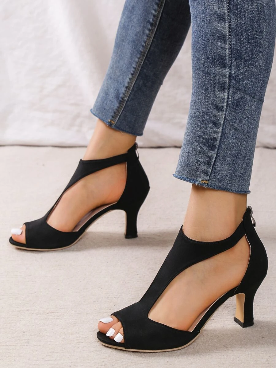 Diana™ | SANDALIA PEEP TOE CON LATERAL ABIERTO