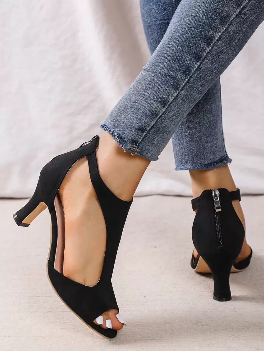 Diana™ | SANDALIA PEEP TOE CON LATERAL ABIERTO