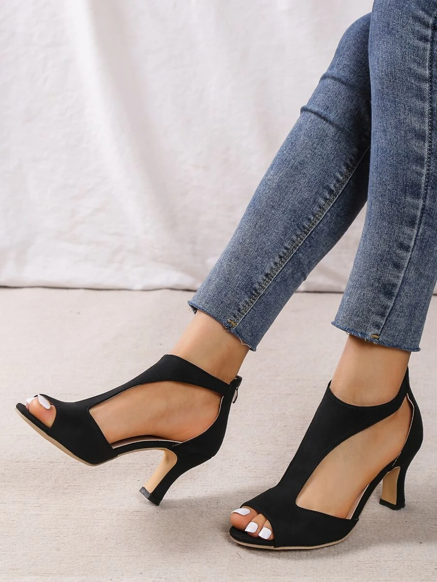 Diana™ | SANDALIA PEEP TOE CON LATERAL ABIERTO