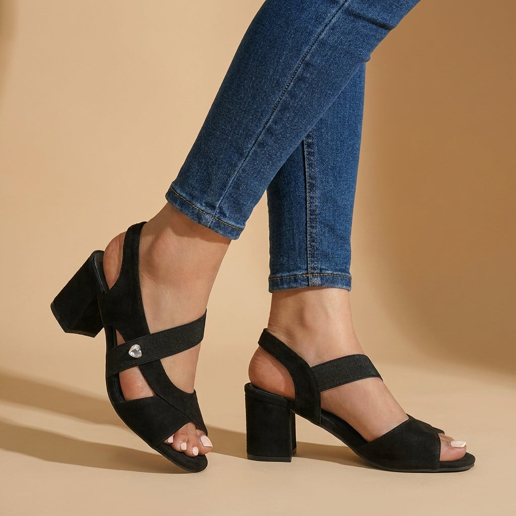 Siena™ | SANDALIA DE TACÓN CON TIRAS CRUZADAS