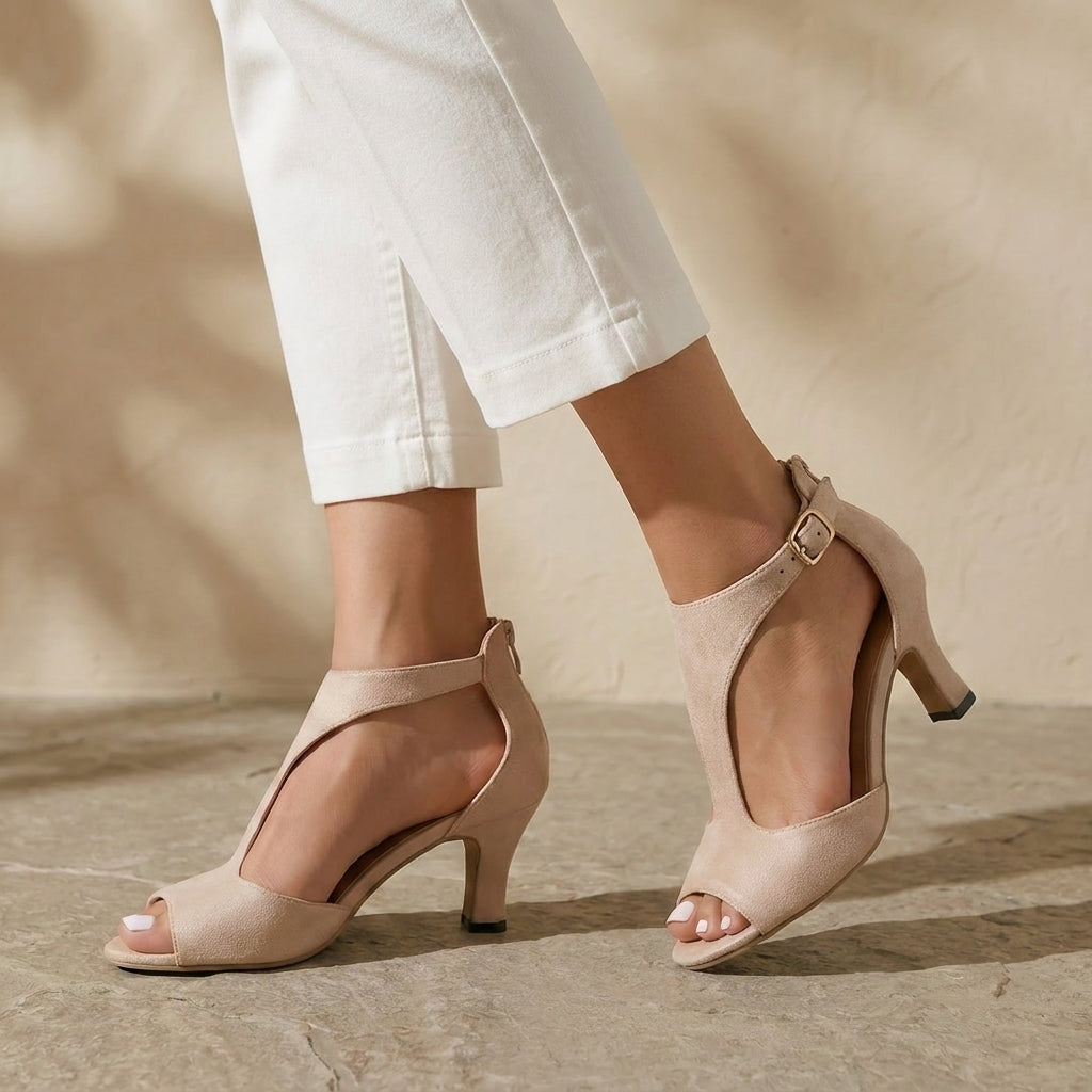 Diana™ | SANDALIA PEEP TOE CON LATERAL ABIERTO