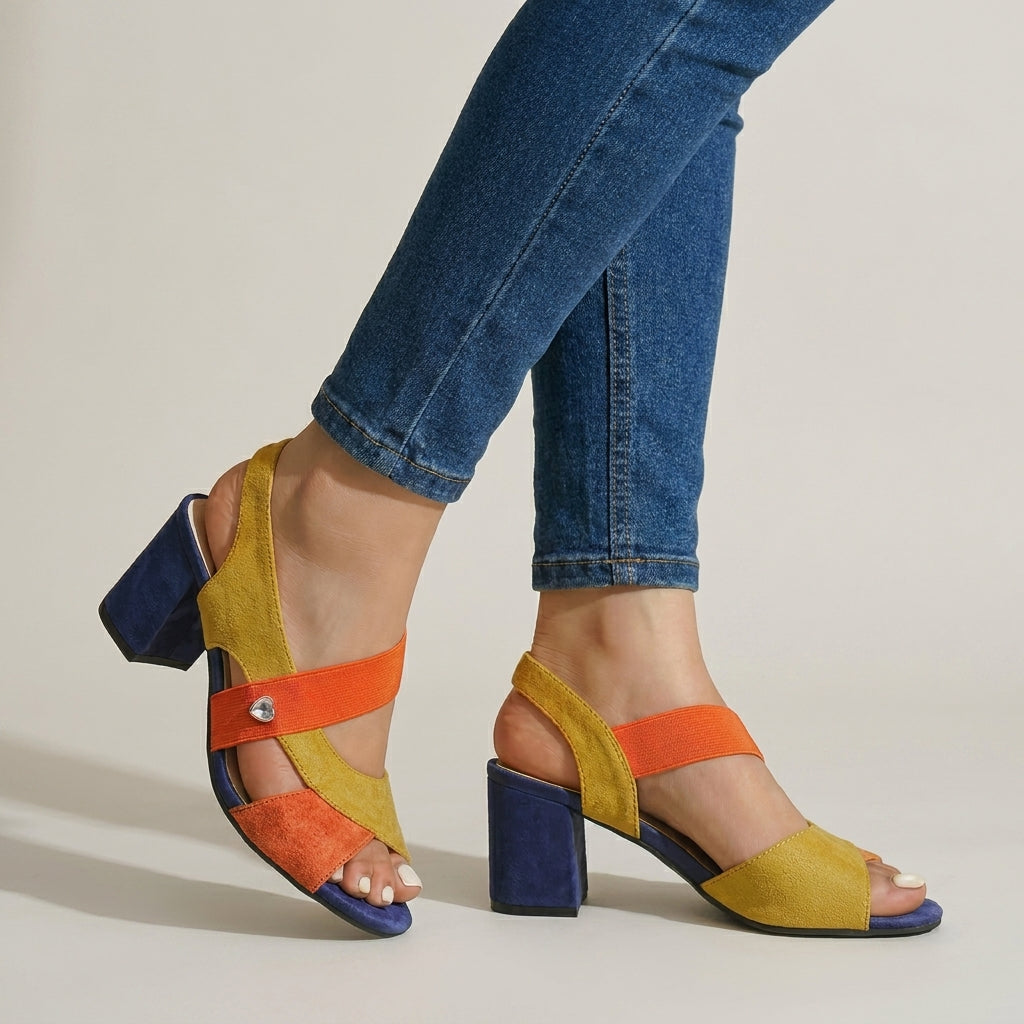 Siena™ | SANDALIA DE TACÓN CON TIRAS CRUZADAS