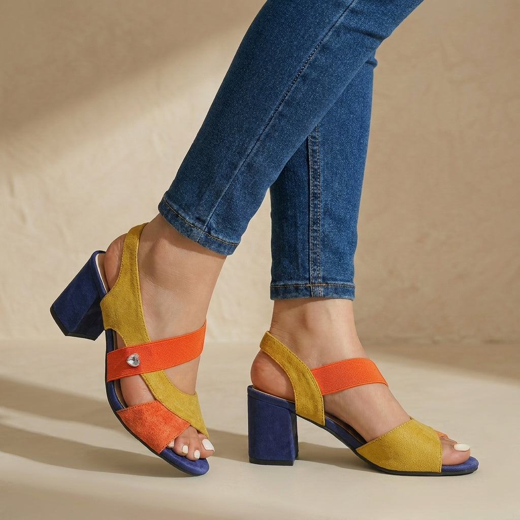 Siena™ | SANDALIA DE TACÓN CON TIRAS CRUZADAS