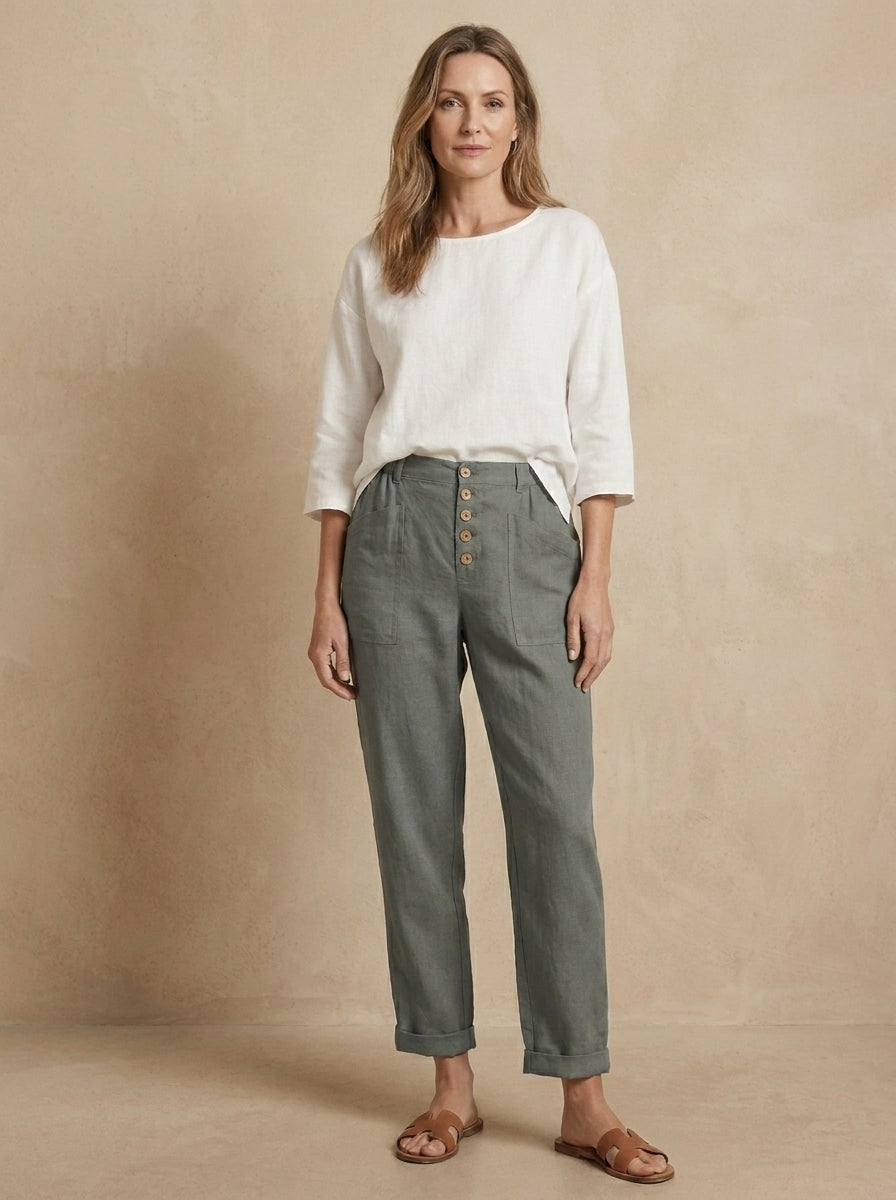 Claudia™ | PANTALÓN CÉLINE CON BOTONES