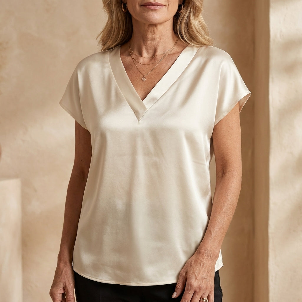 Lucía – Blusa satinada elegante
