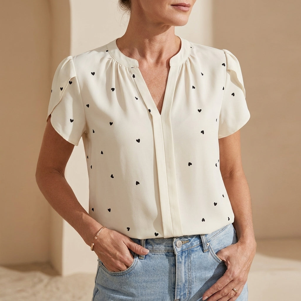 Marina – Blusa con cuello mao (Copia)