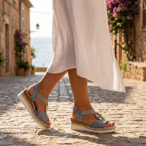Alicia – Sandalia peep toe con pulsera