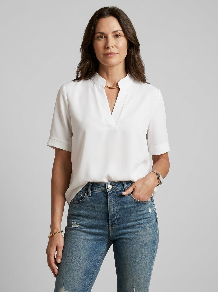 Marina™ | BLUSA CON ESCOTE MAO
